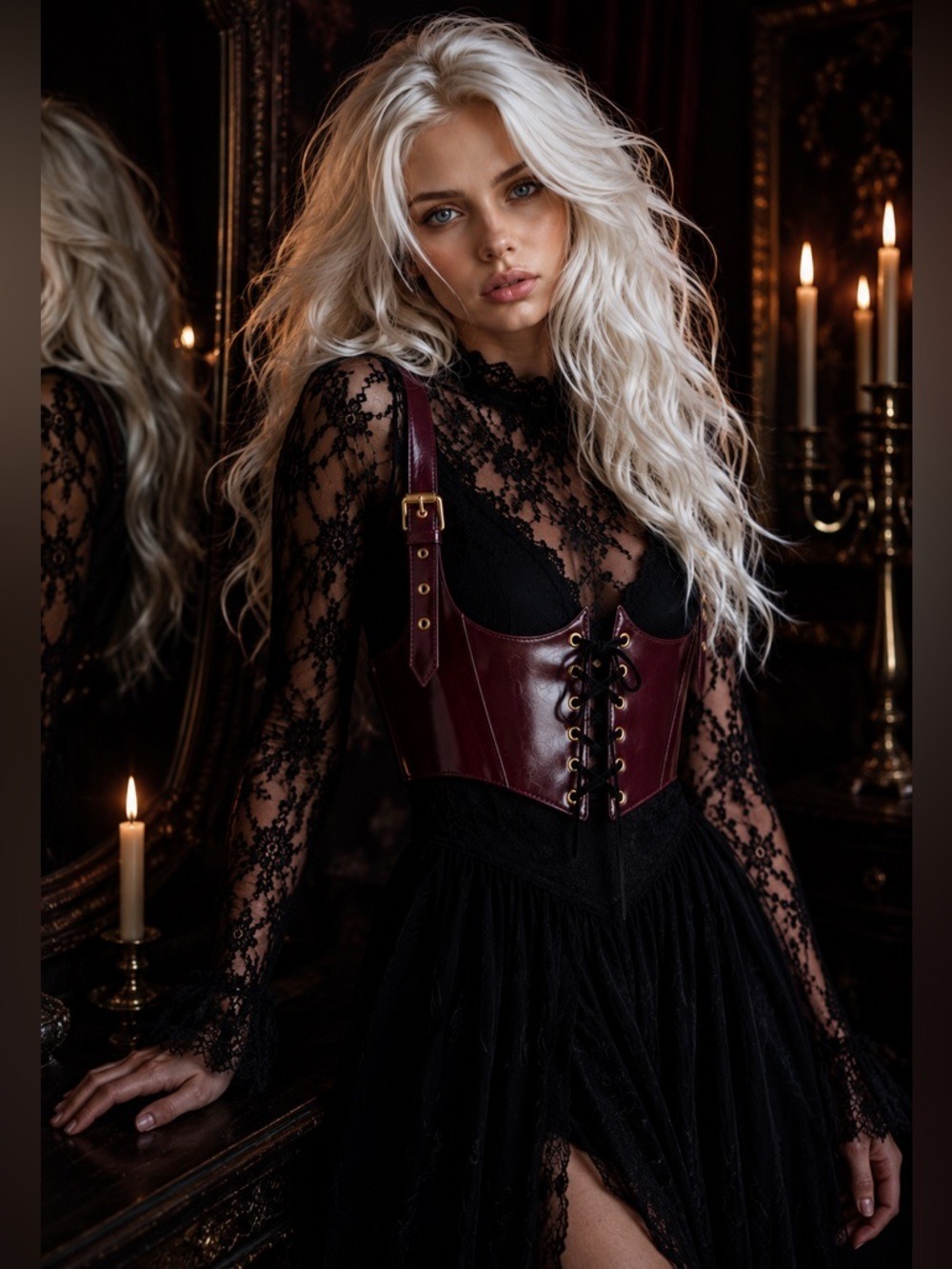 KILLSTAR Burgundy Phantoms Embrace Harness Corset NWT M/L XL/2XL - Picture 2 of 6